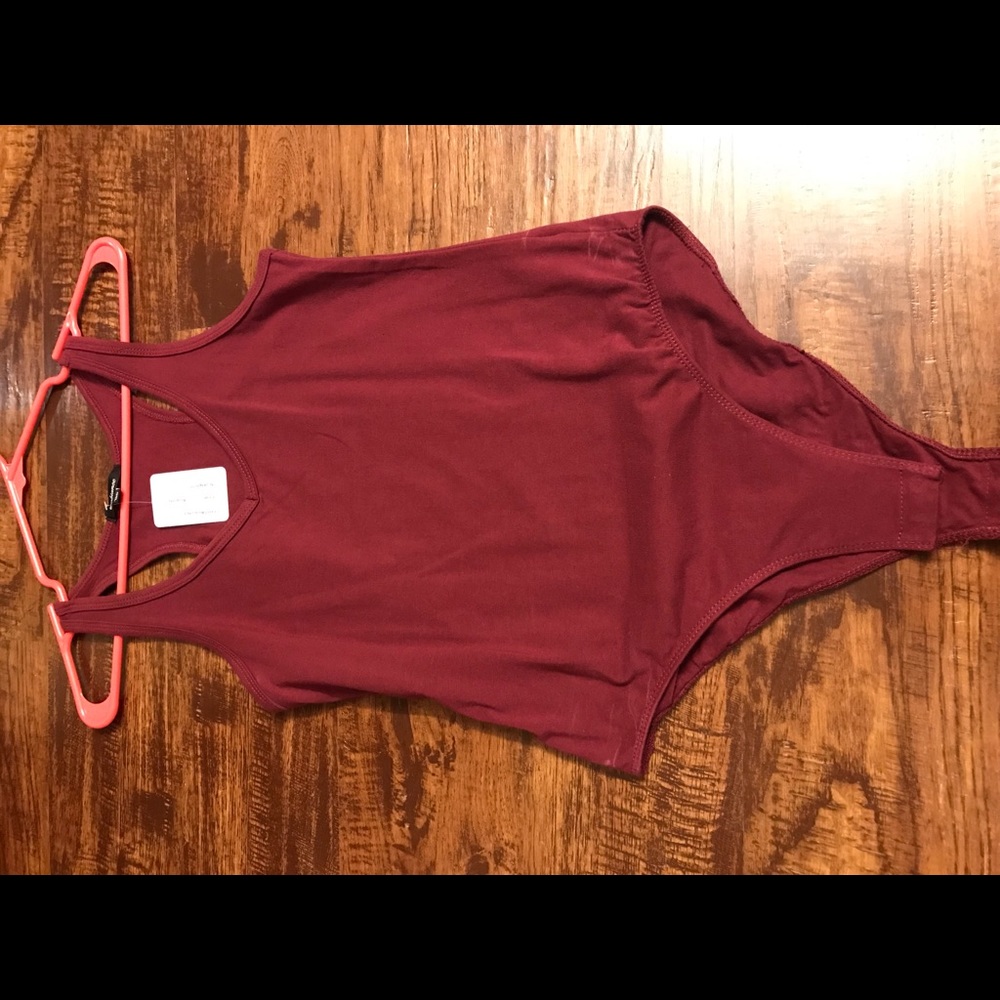 NWT- maroon bodysuit